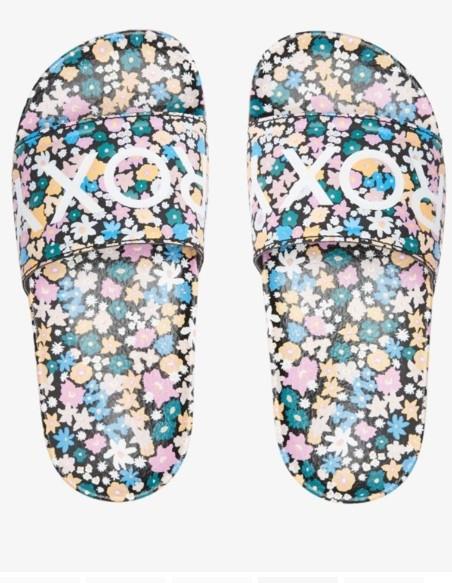 Roxy Slippy Printed - Girls Slide Sandal