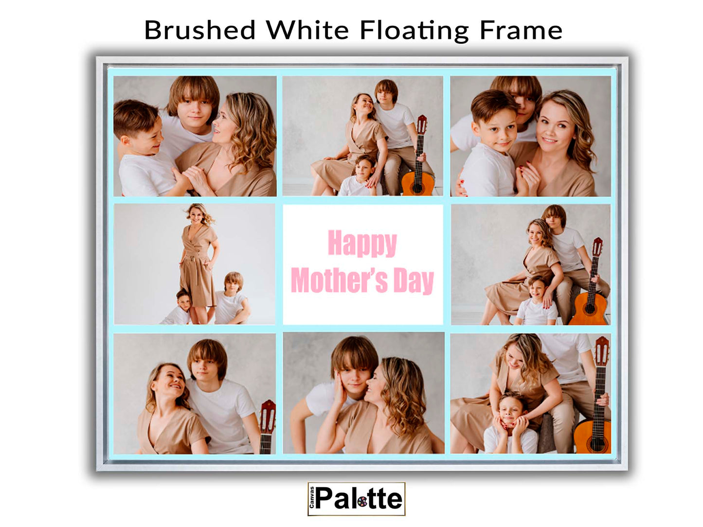 Floating Frame Brushed White
