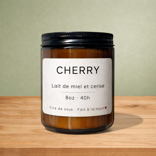 Bougie de soya CHERRY cerise et lait de miel