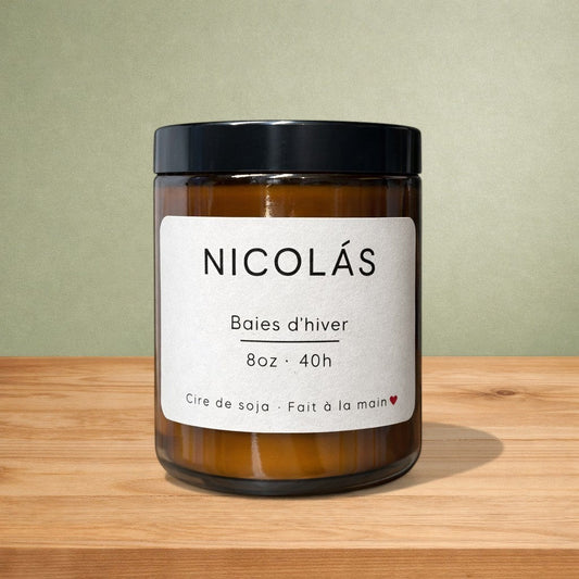 Bougie de soya NICOLÁS  baies d'hiver