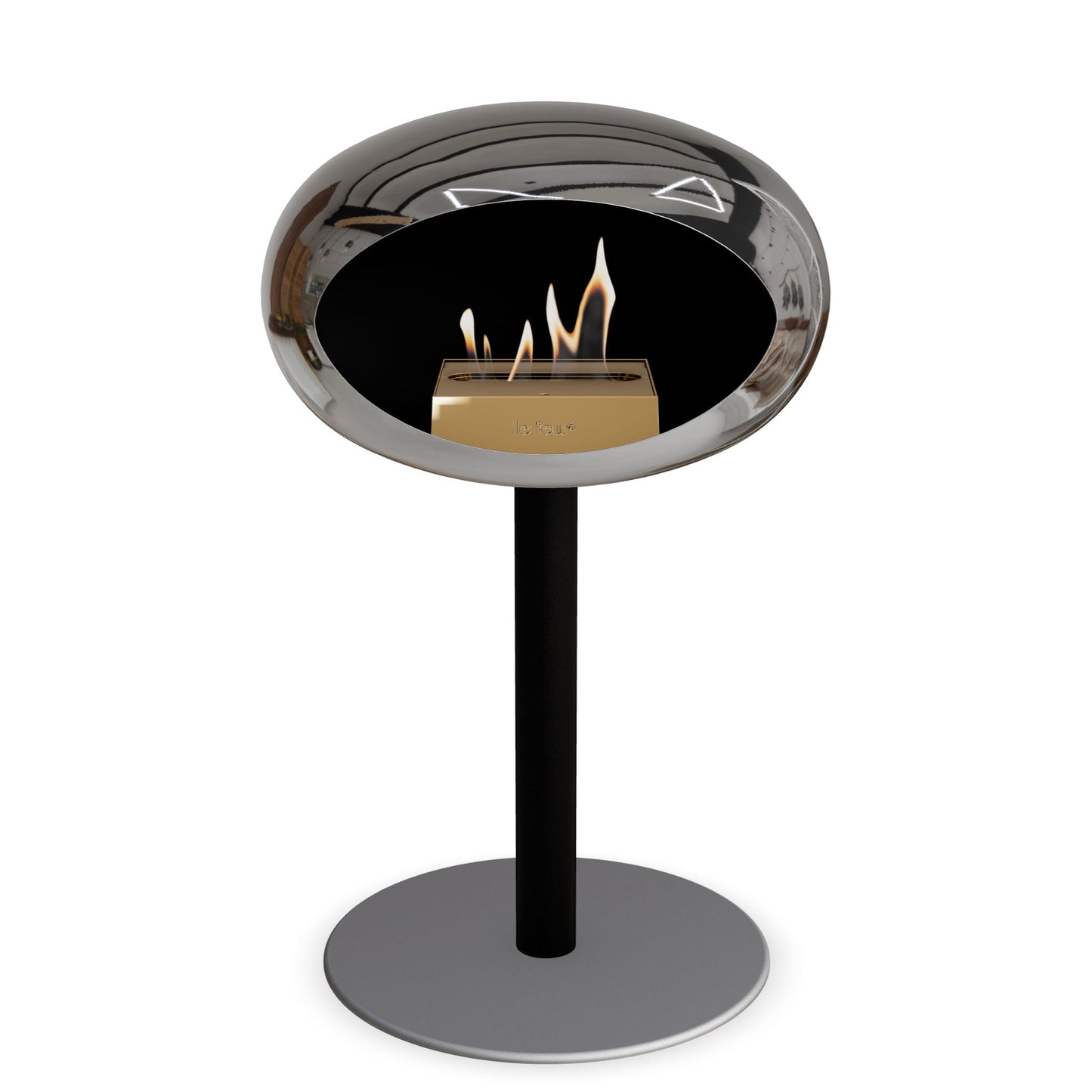 Le Feu Steel Low Dome <br>Chromed Silver