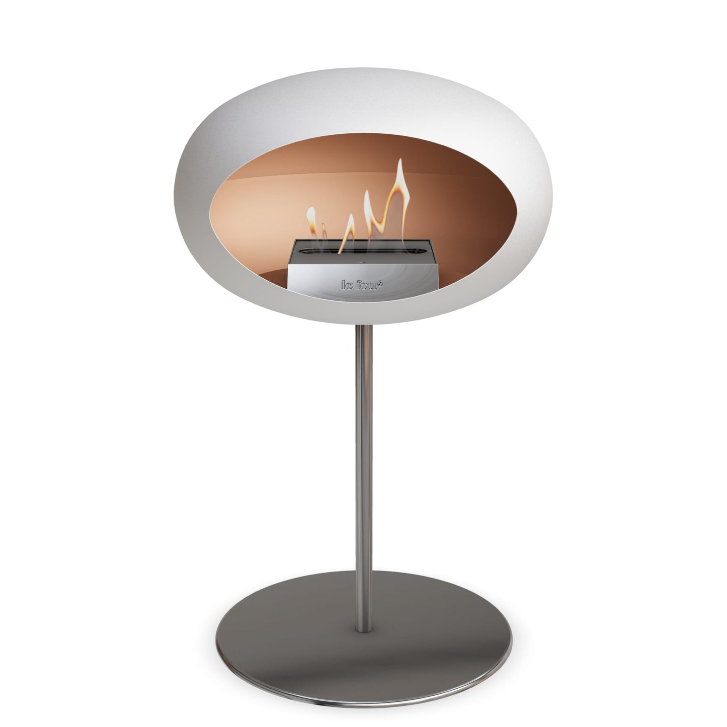 Le Feu Steel Low Dome <br>White