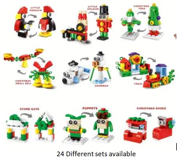 Christmas themed building blocks