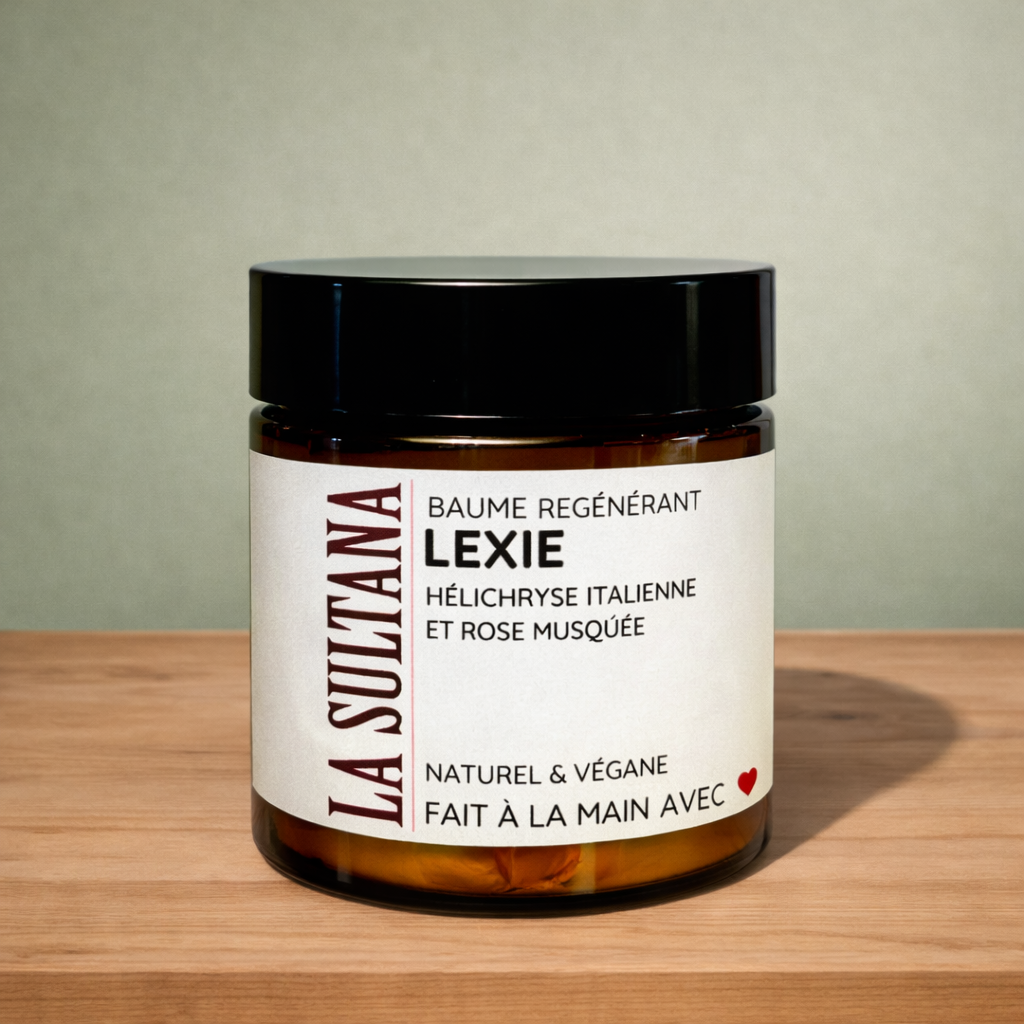 Baume régénérant LEXIE hélichryse italienne et rose musquée