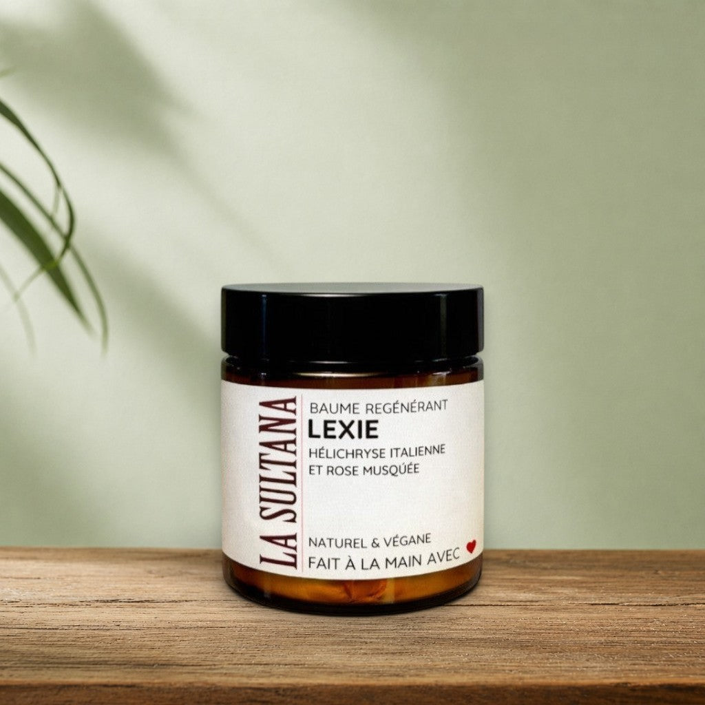Baume régénérant LEXIE hélichryse italienne et rose musquée