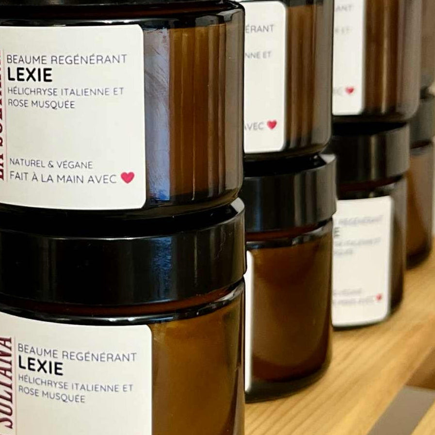 Baume régénérant LEXIE hélichryse italienne et rose musquée