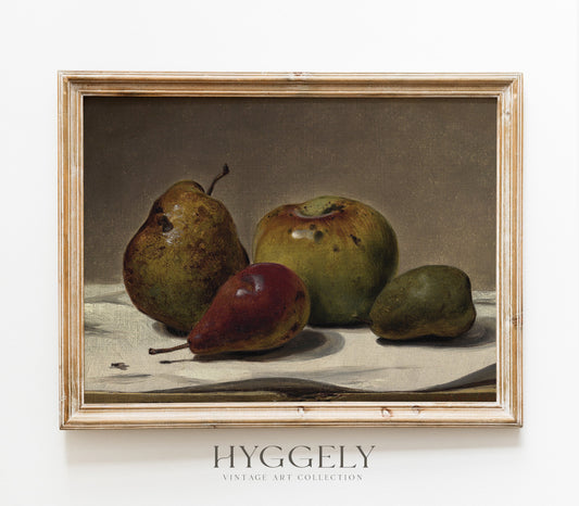 Vintage Moody Still Life Fruit Art Print L0150
