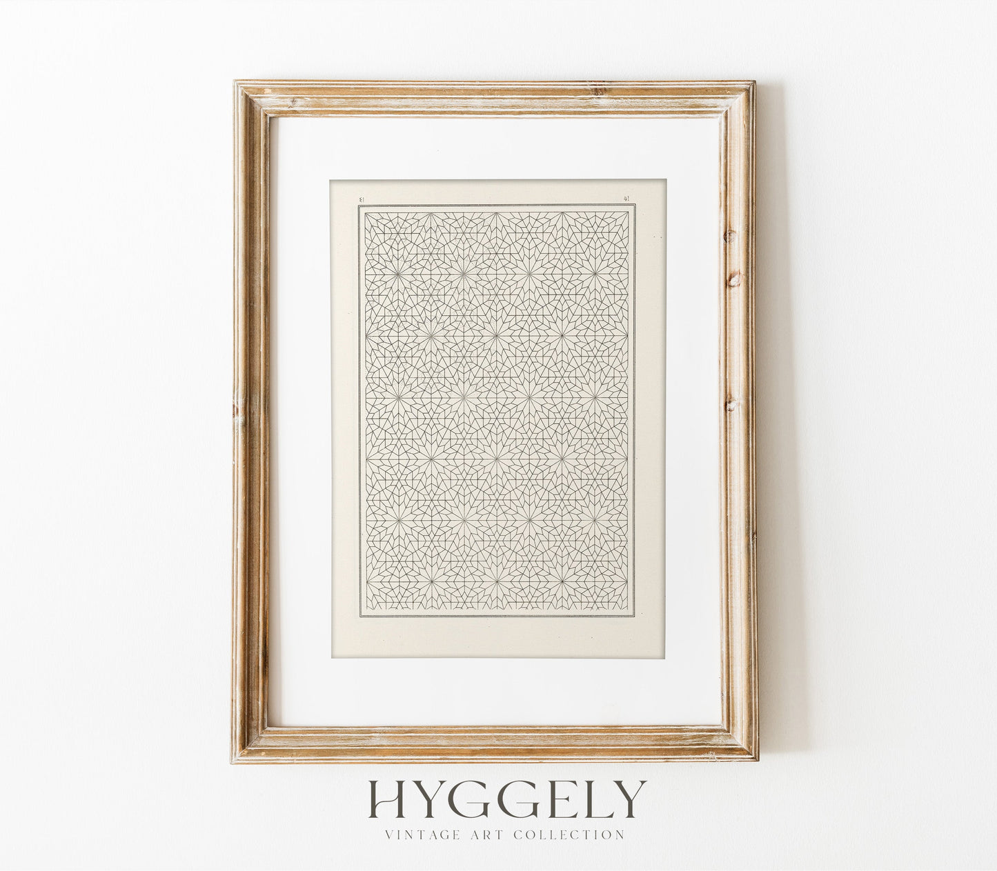 Antique Geometric Pattern Art Print SK0155