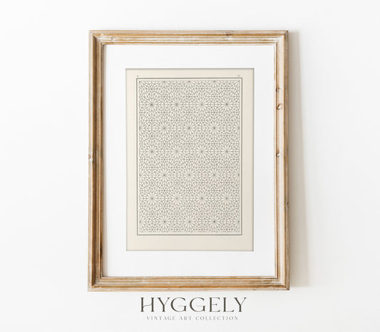 Antique Geometric Pattern Art Print SK0155