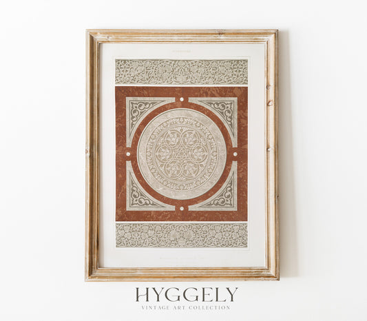 Vintage Arabic Mosque Textile Art Print SK0153