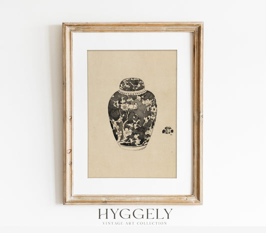 Vintage Jar with Lid Art Print SK0143