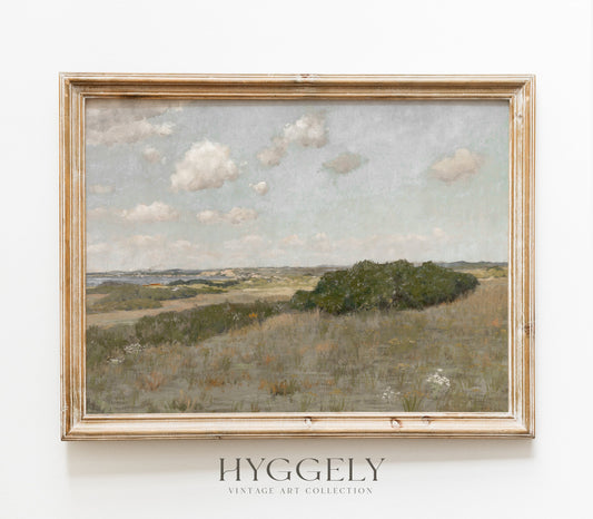 Vintage Muted Pastel Landscape Art Print L0218