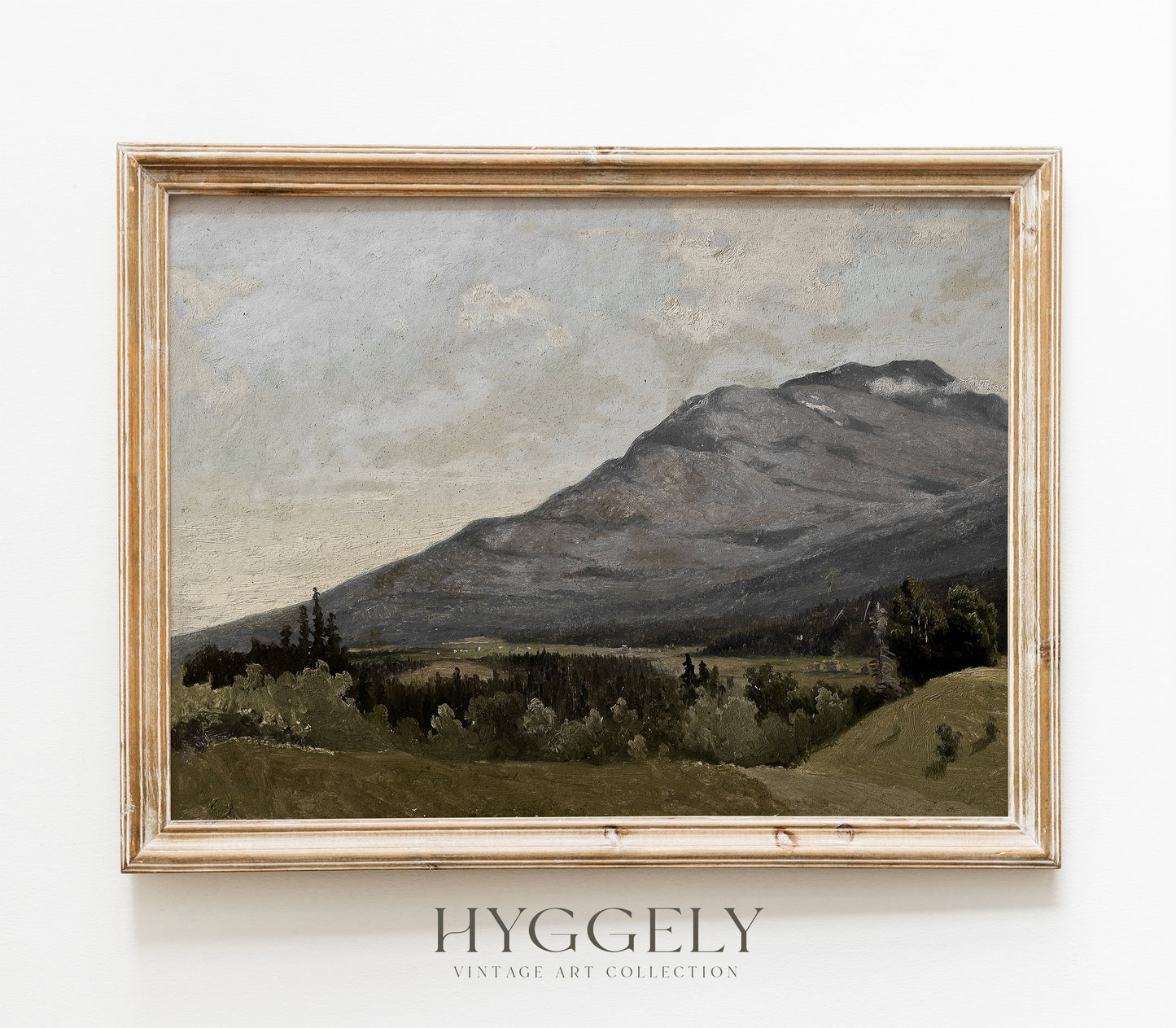 Vintage Muted Mountain Painting | Landscape Art Print L225