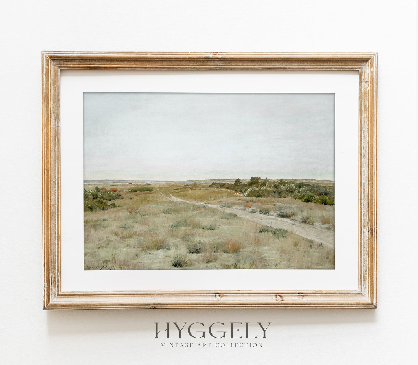Vintage Spring Field Pastel Landscape Art Print L0219