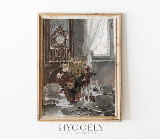 Antique Floral Vase Still Life Art Print S0208