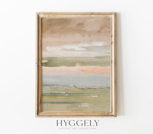 Watercolor Pastel Landscape Art Print L0198