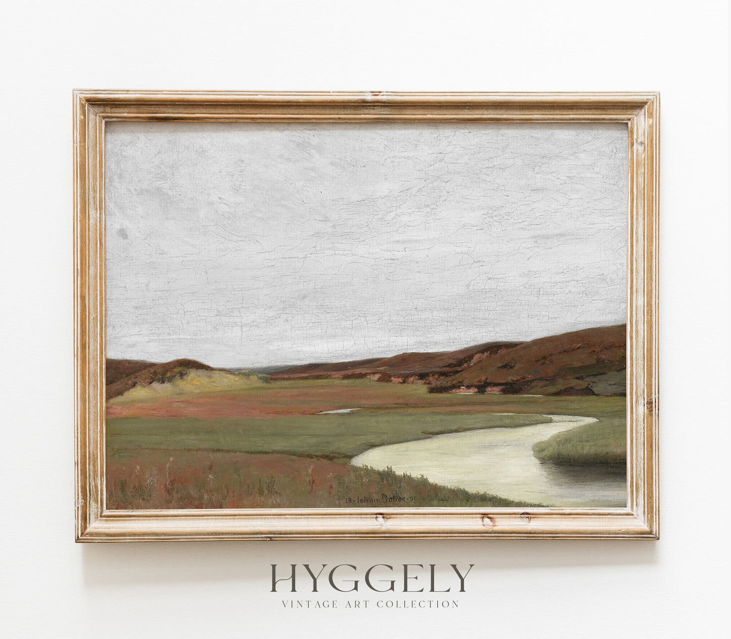 Vintage Overcast Landscape Art Print L0216