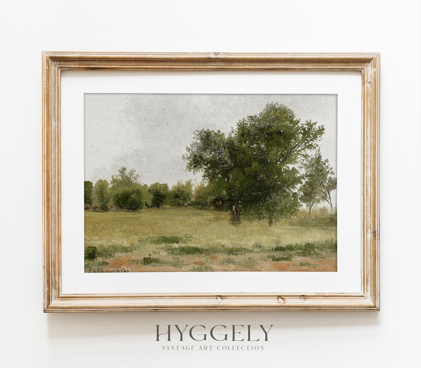 Vintage Warm Earth Tones Landscape Art Print L0222