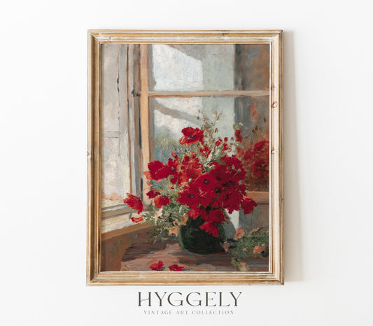 Vintage Florals in Vase Art Print L0194