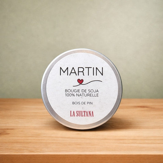 Bougie de soya MARTIN bois de pin