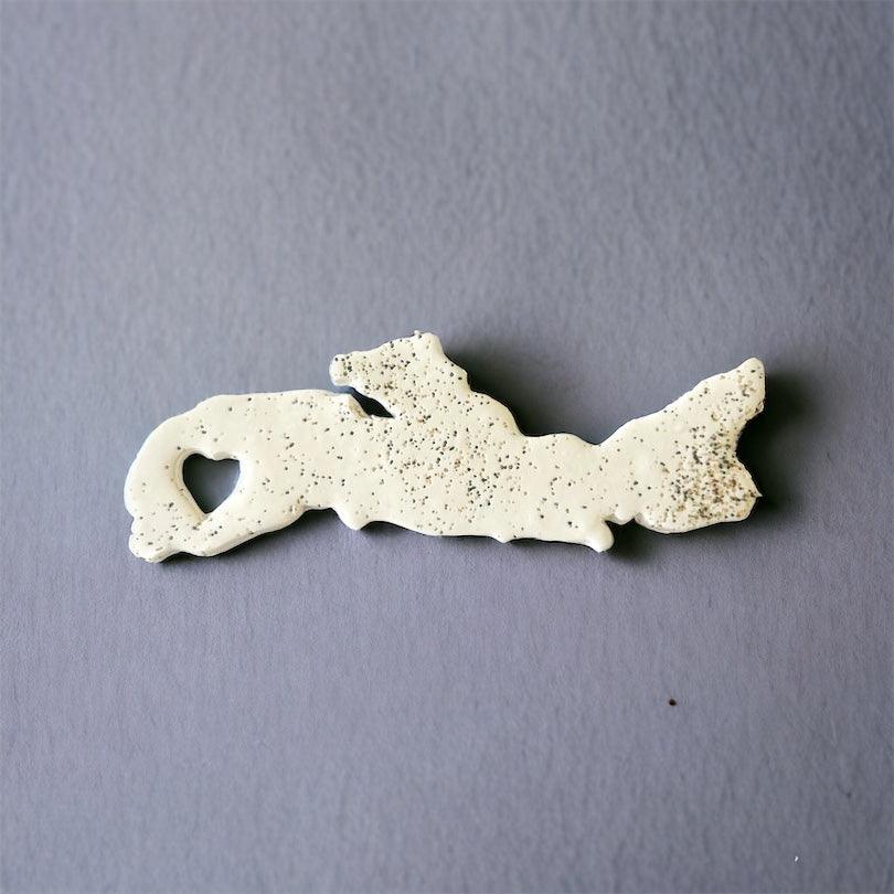 New Brunswick Fridge Magnet Handmade from Clay & Beach Sand