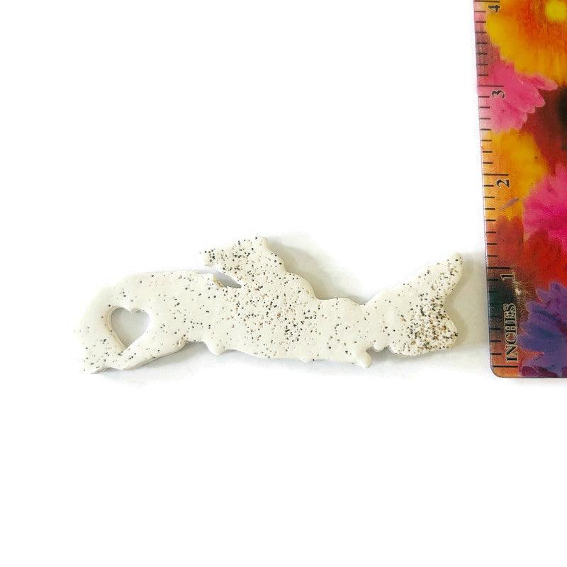 New Brunswick Fridge Magnet Handmade from Clay & Beach Sand