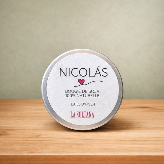 Bougie de soya NICOLÁS  baies d'hiver