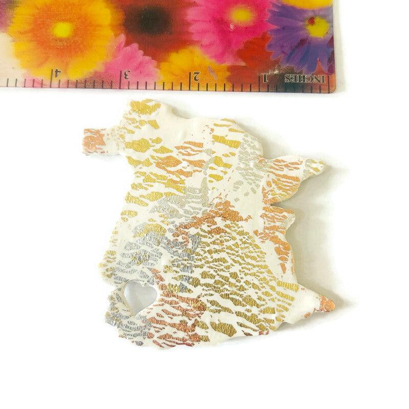 Nova Scotia Fridge Magnet Handmade from Clay & Mixed Foil Flakes