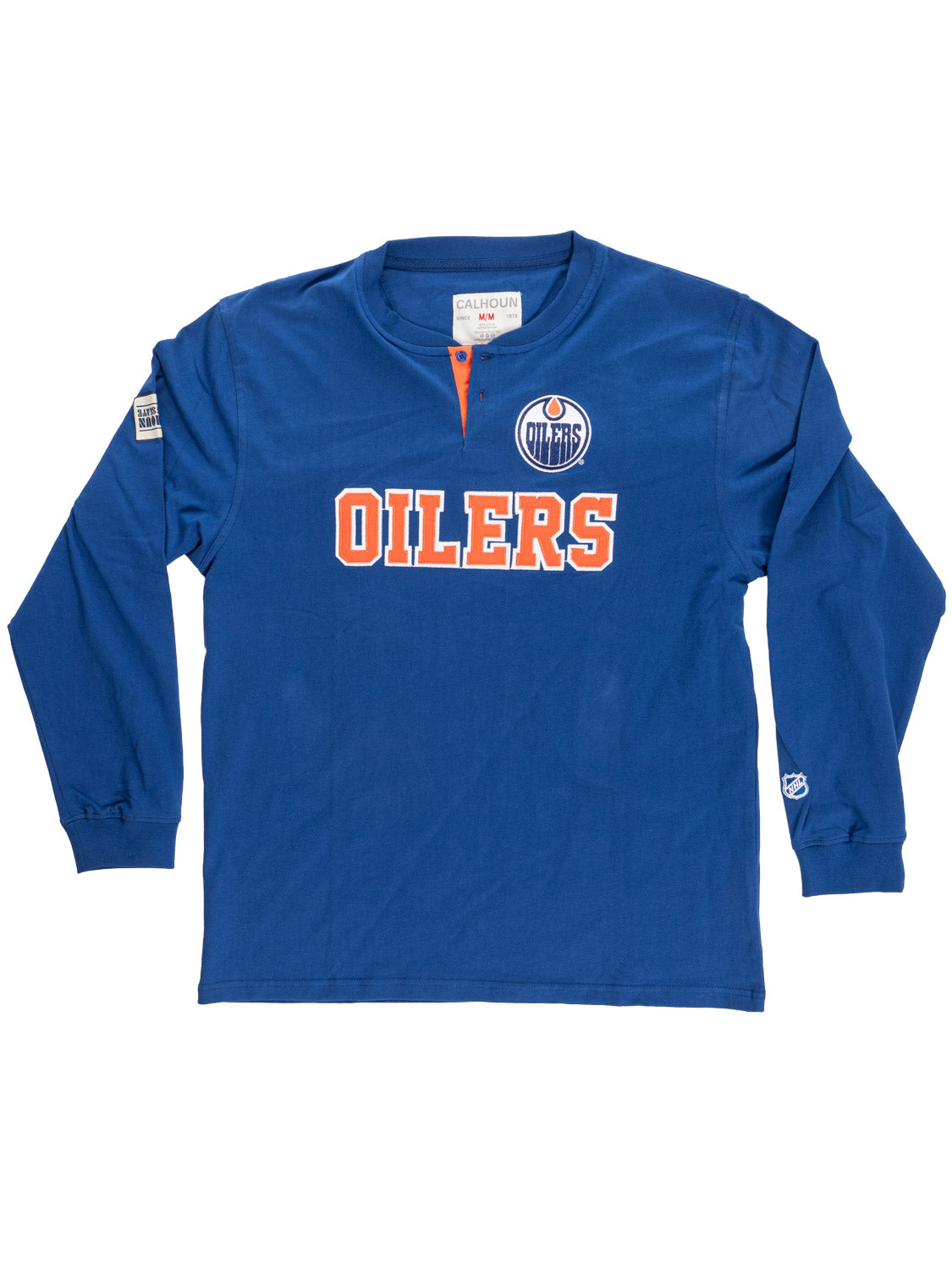 Edmonton Oilers Long Sleeve Henley
