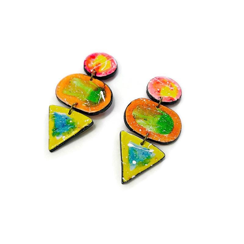 Paint Splash Jewelry Set- Lariat & Earrings