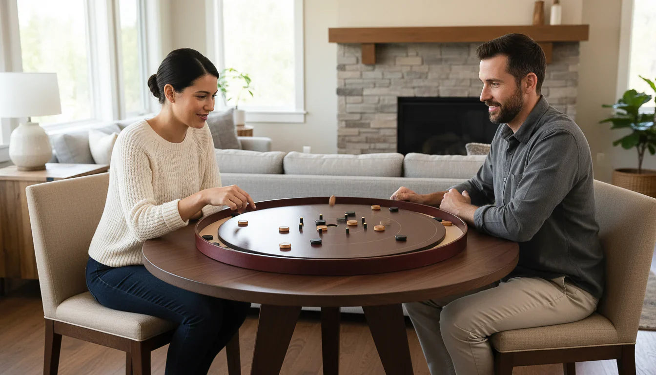 The Red Maple by Crokinole Canada - Tournament Crokinole Board Game Set - Meets NCA Standards