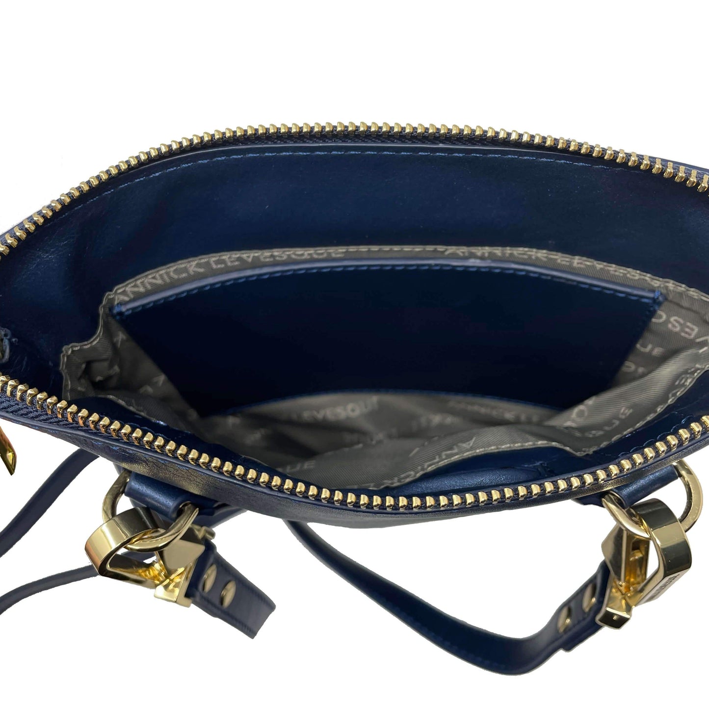 Petit Sac Bandoulière en Cuir véritable Stella, Marine