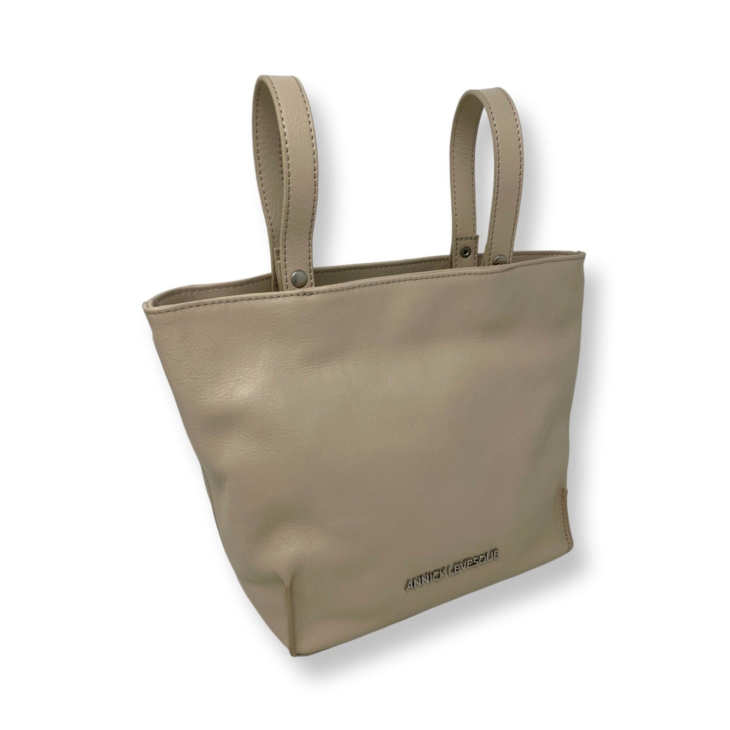 Sac Transformable en Cuir Véritable Beige, Kelly