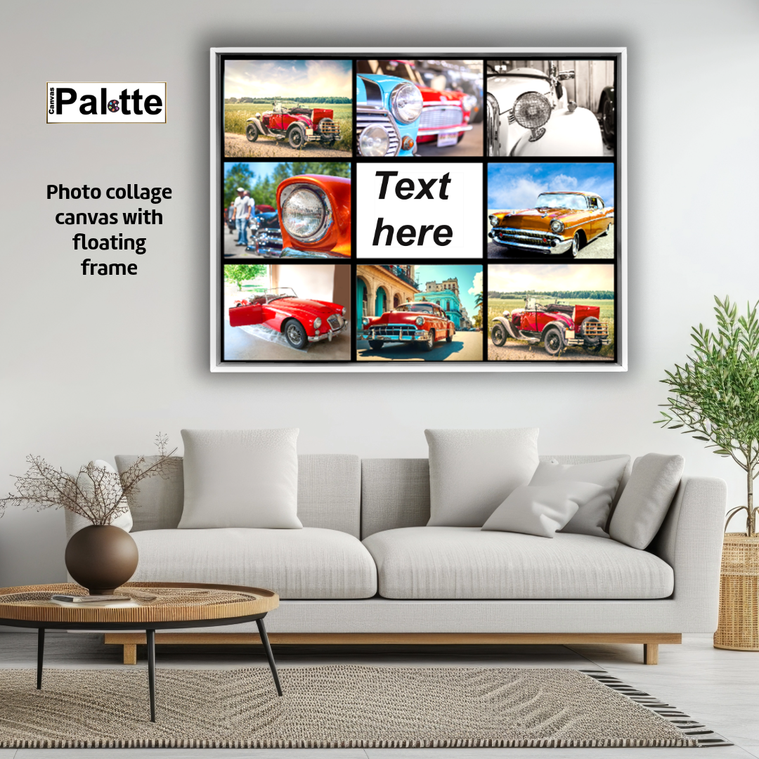 20"X16"Collage Canvas Photo 8 blocks + text