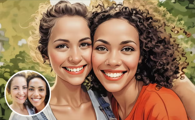 Photo into a painting