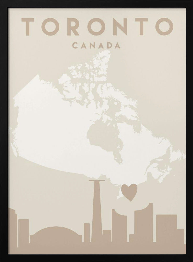 Wall art City Heart Maps 89 Canvas Wall Art