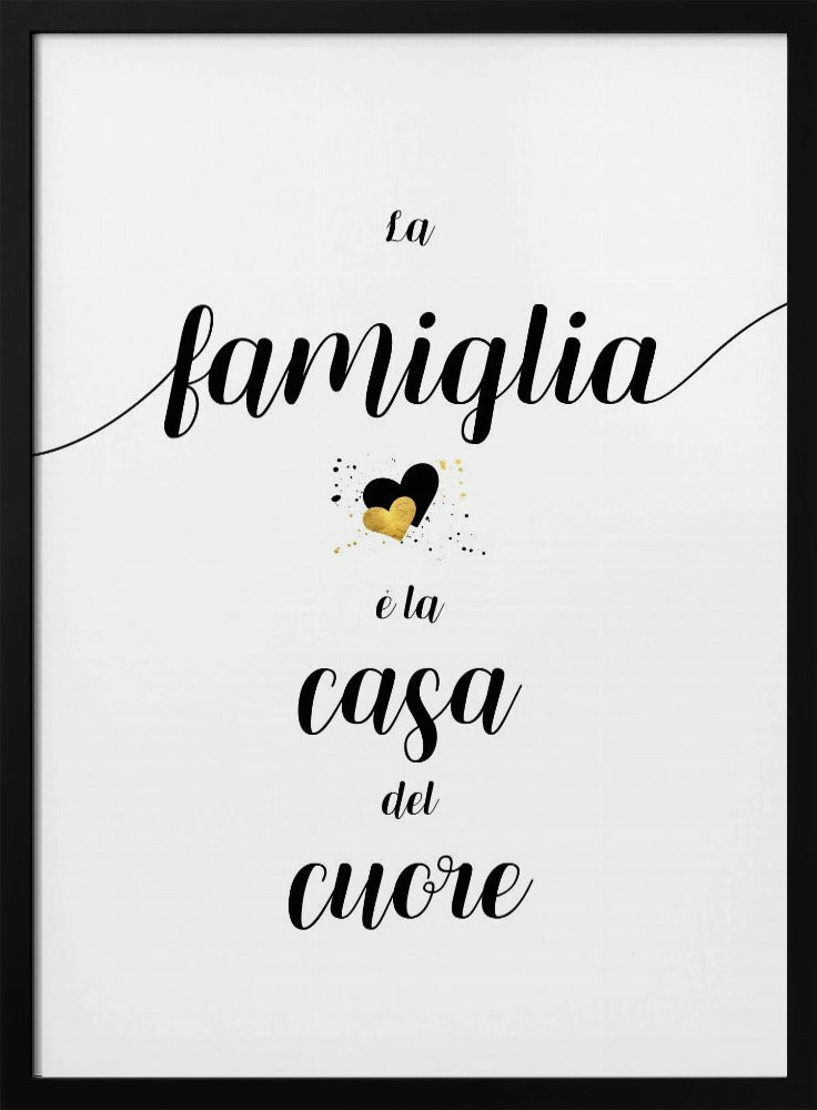 Wall art The family is the home of the heart - Italian Canvas Print