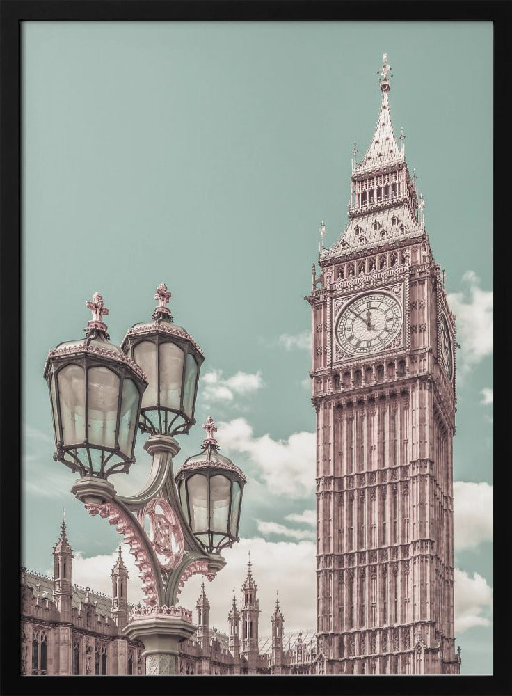 Wall art LONDON Elizabeth Tower | urban vintage style