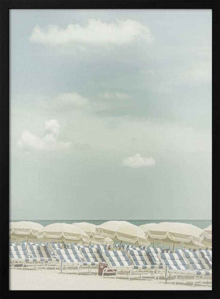 Wall art Vintage beach scene