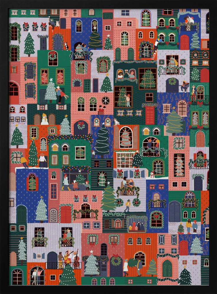 Wall art Holiday Houses Canvas Print