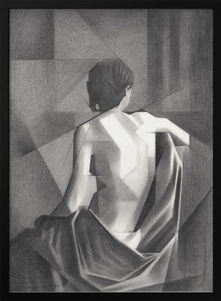 Wall art Study After Eugène Durieu &  #039;s Seated Female Nude - 20-08-21