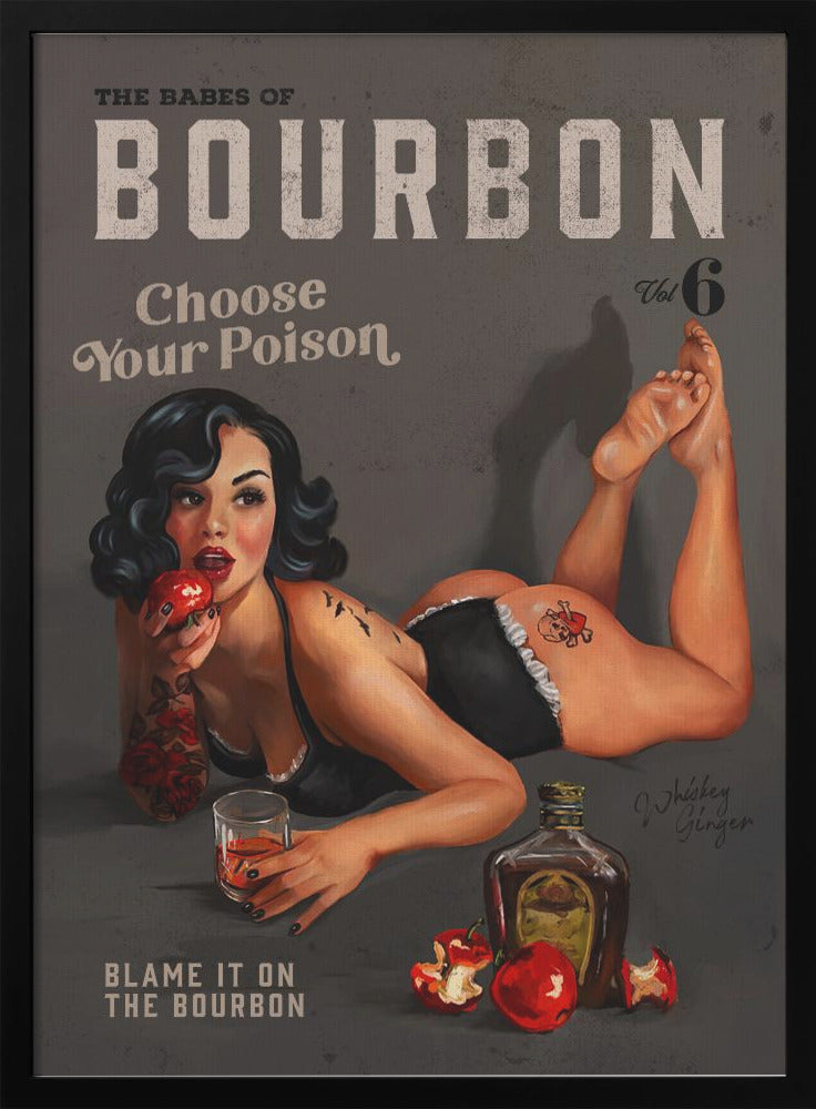 Wall art Babes of Bourbon Vol 6 Choose Your Poison Sexy Pinup