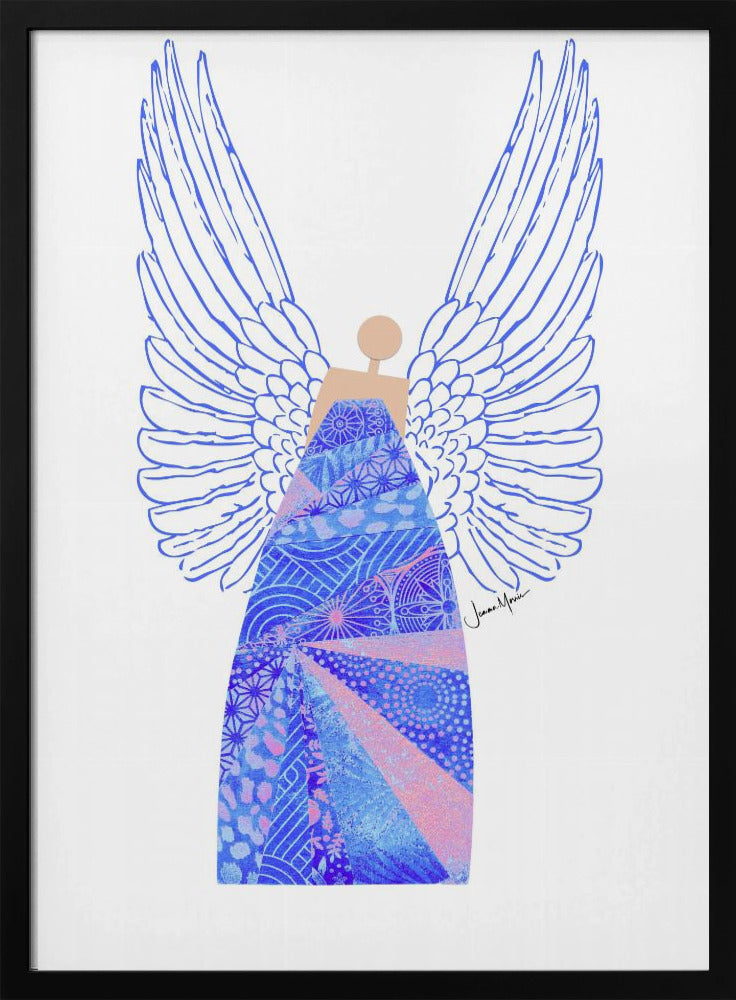 Wall art Angel in Blue Canvas Print