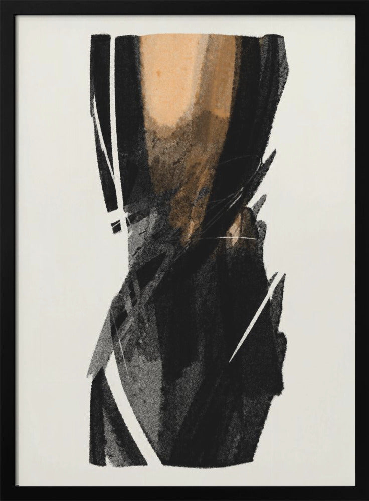Wall art Black Figure On Neutral Background 3