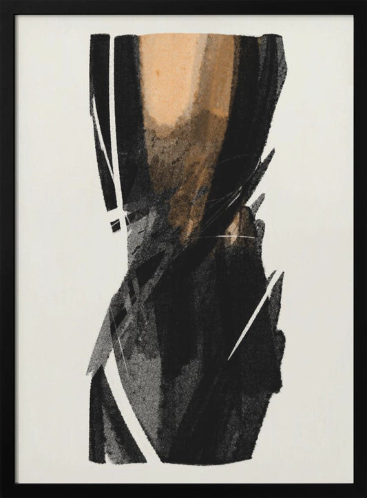 Wall art Black Figure On Neutral Background 3