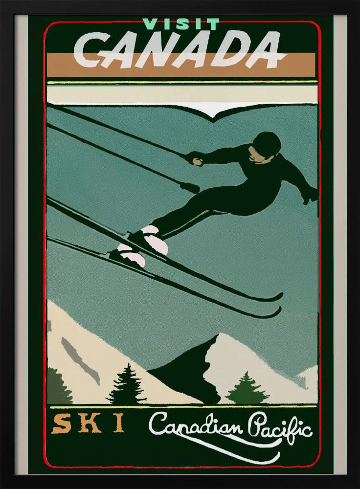 Wall art Winter Tourism: Vintage Ski Canada Poster