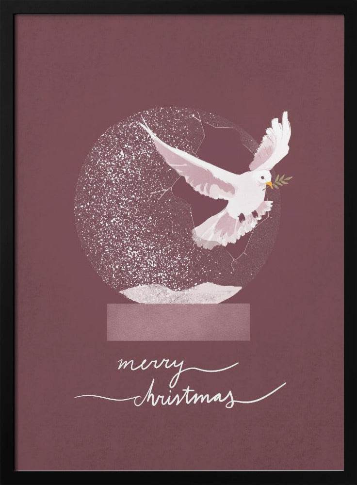 Wall art Snowglobe Dove Canvas Print
