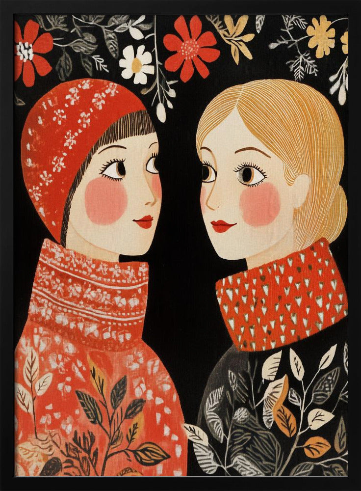 Wall art Vintage Style Mag Women Knittwear Canvas Print