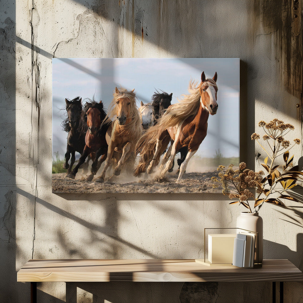 Wall art Lucky Six Horses