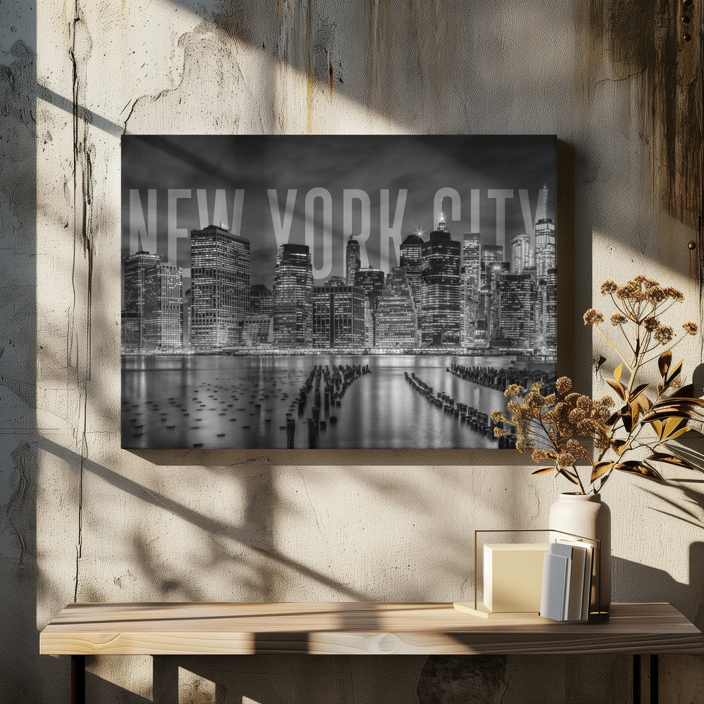 Wall art NEW YORK CITY Skyline Monochrome